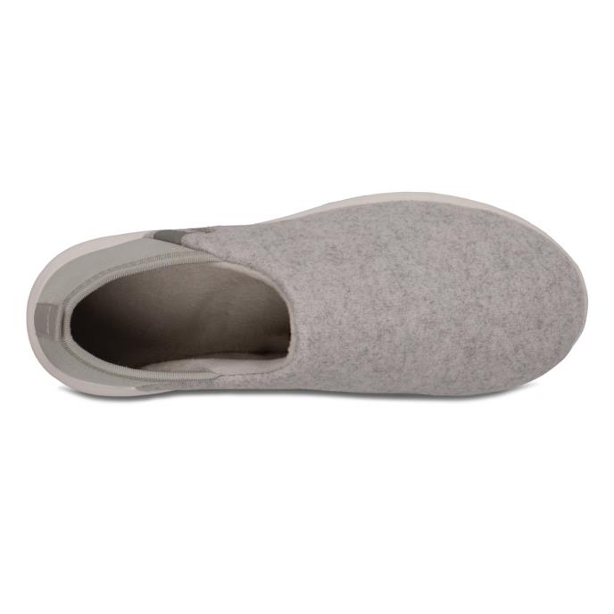 totes® SOLEBOUNCE Ladies Felt Full Back Slipper Grey Extra Image 4